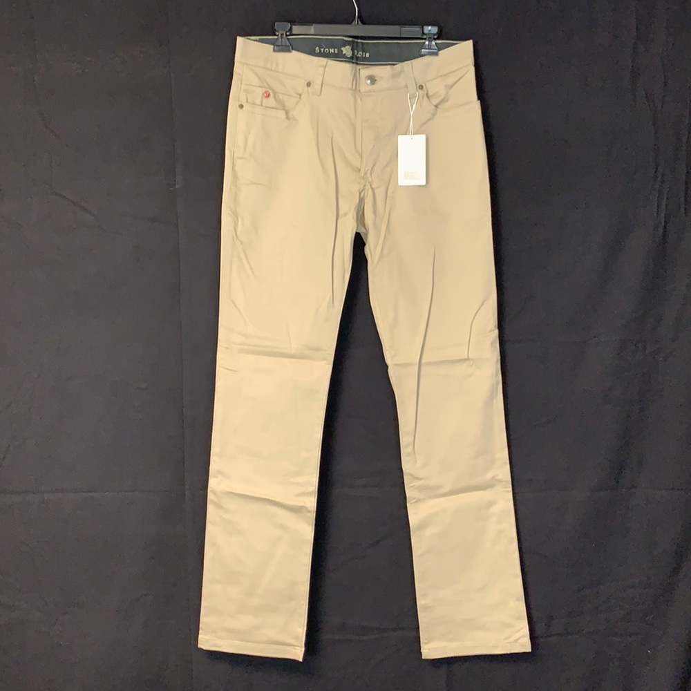 NWT - Stone Rose Pants - Straight Leg - Slim Fit - Size 34 - Color Beige / Khaki